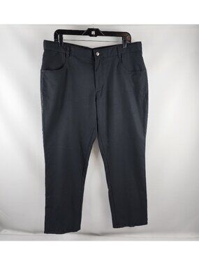 ASTON MARTIN Pants Mens 36x28 Performance Black Racing Altered Hem